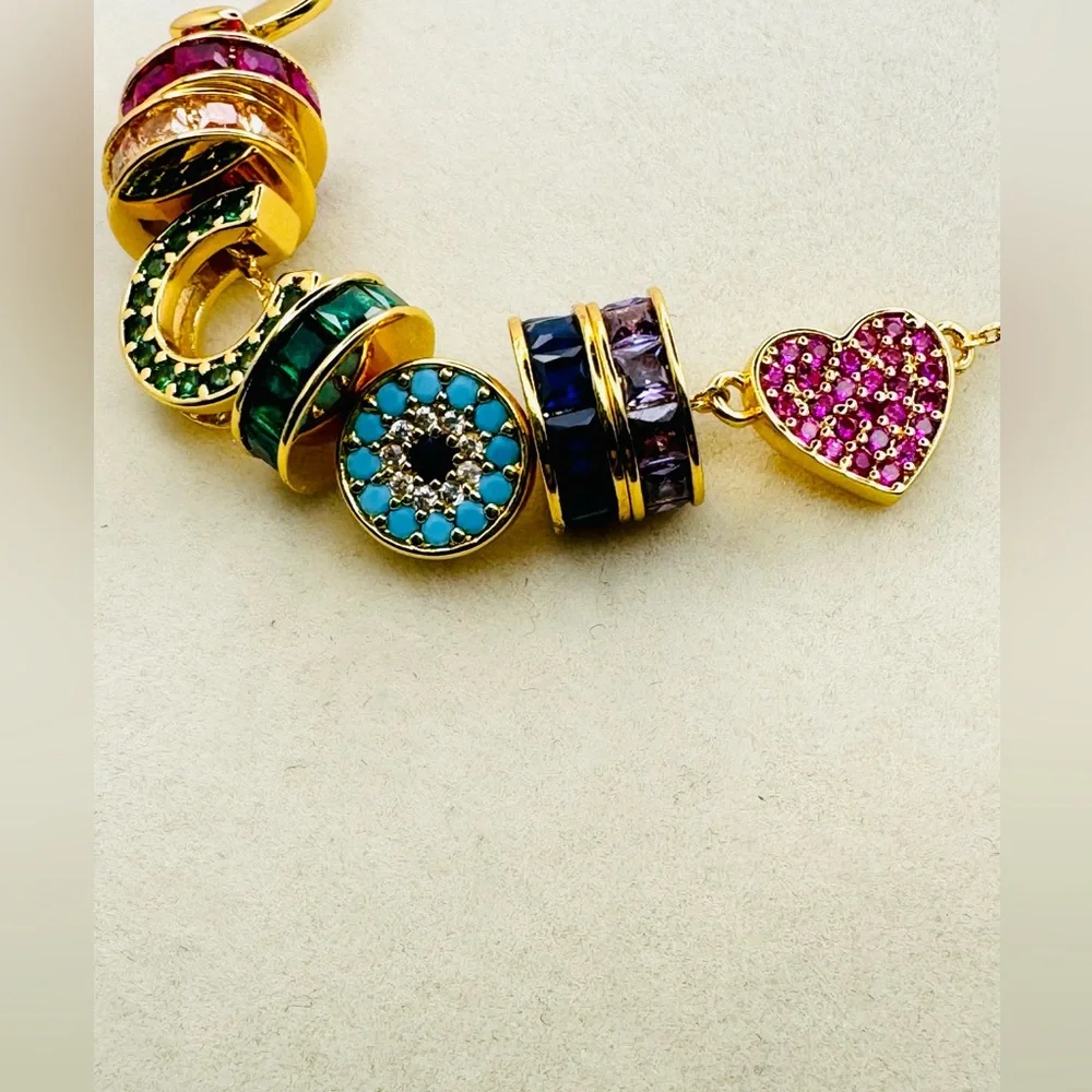 KATE SPADE 🌈 Rainbow Joy Charm Necklace NWT W/ Dust Bag - Picture 7 of 7